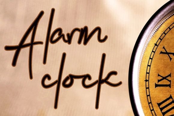 Alarm Clock: A Script Font That Elevates Your Brand