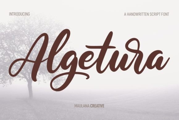 Algetura: A Script Font for Creative Branding and Design