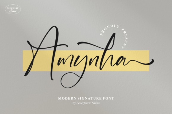 Amynha – A Modern Script Font for Editorial Design