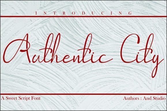 Authentic City Script Font for Handmade Luxury Design