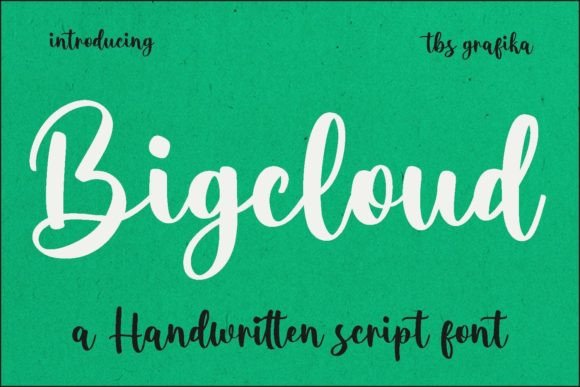 Bigcloud: A Timeless Script Font for Editorial Design