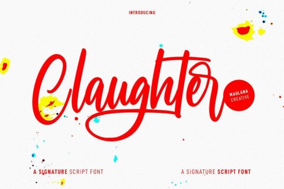 Claughter Font: A Modern Script Handwritten Typeface for Small Business Branding