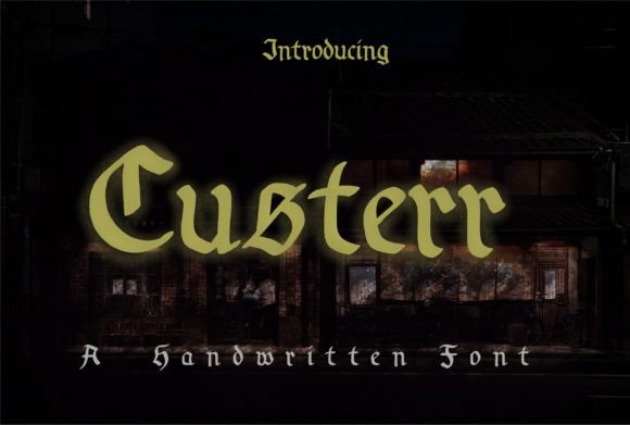 Custerr: A Script Font for Editorial Design and Creative Expression