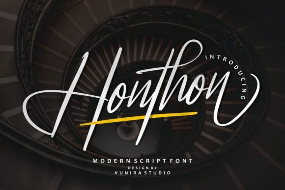 Honthon: A Script Font for Elegant Editorial Design