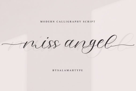 Miss Angel Script Handwritten Font for Makers