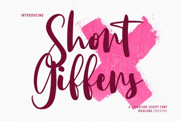 Short Giffers: A Friendly Upright Script Font for Small Business Branding