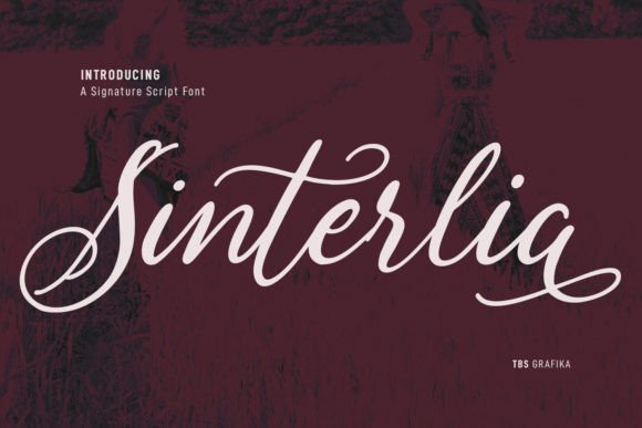 Sinterlia Script Handwritten Font for Crafters & Sellers