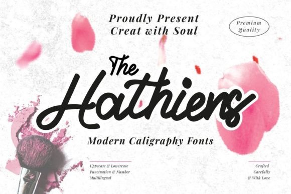 The Hathiens: A Modern Script Font for Digital Branding and Web Design